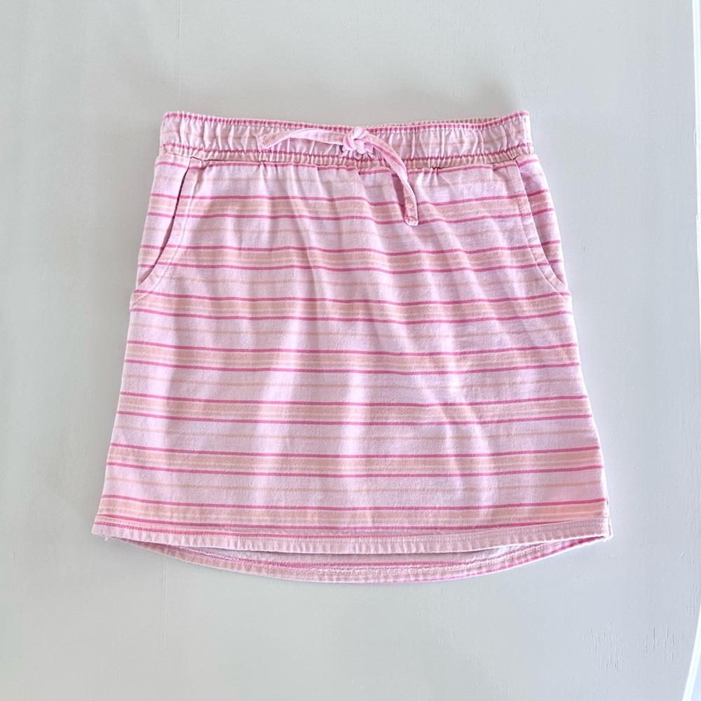 Minymo- Pink Striped Cotton Skirt, Size 8